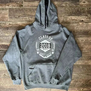Gray Hoodie - Class of 2018 - Unisex Adult - Size Large